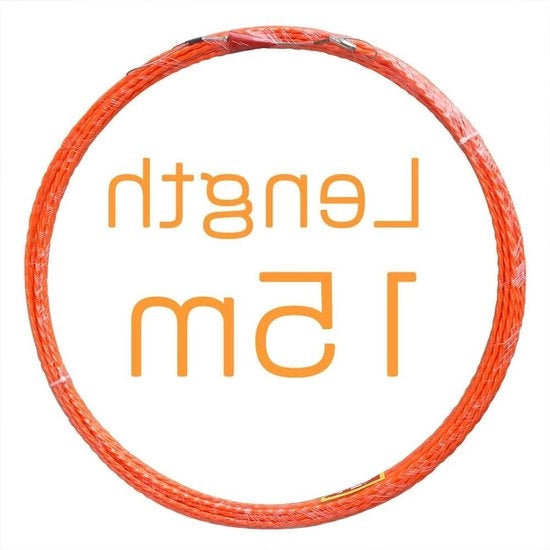 Draadtrekker Premium con avvolgimento a spirale e guaina per cavi - 15 m - Arancione rosso - Ideale per la gestione dei cavi
