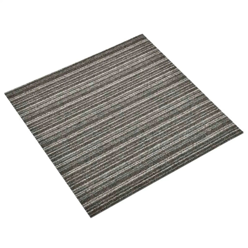 Tappeto 20 pz Antracite Striato 50 x 50 cm 100% Polipropilene