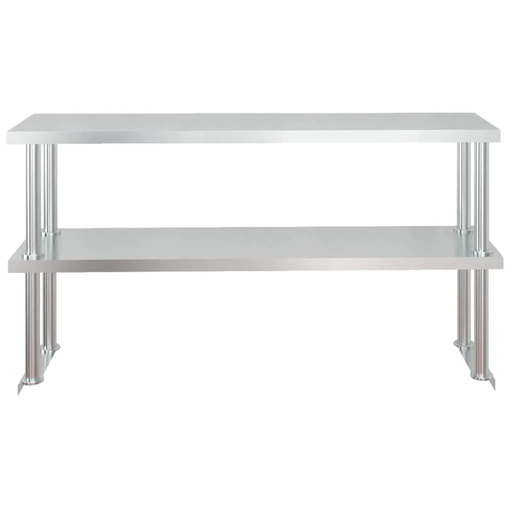 Tavolo da lavoro professionale da cucina con ripiano 120 x 60 x 145 cm acciaio inox 02_0045424