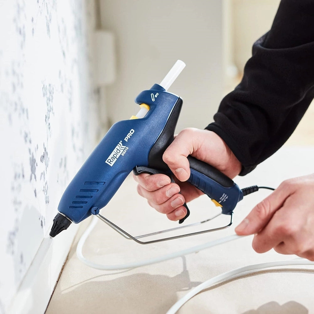 Trade Shop - Pistola Incollatrice Eg313 Compatta Professionale Per Fissare Cavi Coprifili Zoccolini Decori -