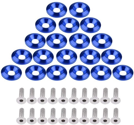 Kit di serraggio universale a 20 pezzi in alluminio - Bumperring - Kit di chiavi a vite - Antiscivolo - Realizzato in alluminio CNC - Set di viti