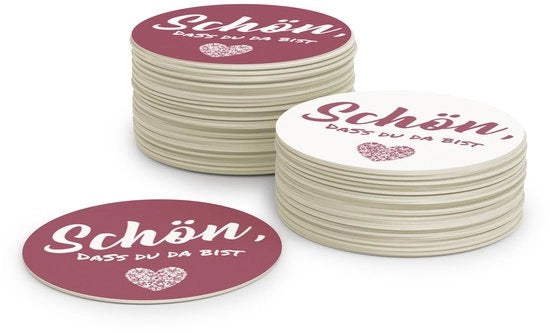 Decorazione per tavolo a forma di pallino in carta di cellulosa (50 pezzi) Decorazione in carta di cellulosa ecologica (diametro 10cm) wijnrood