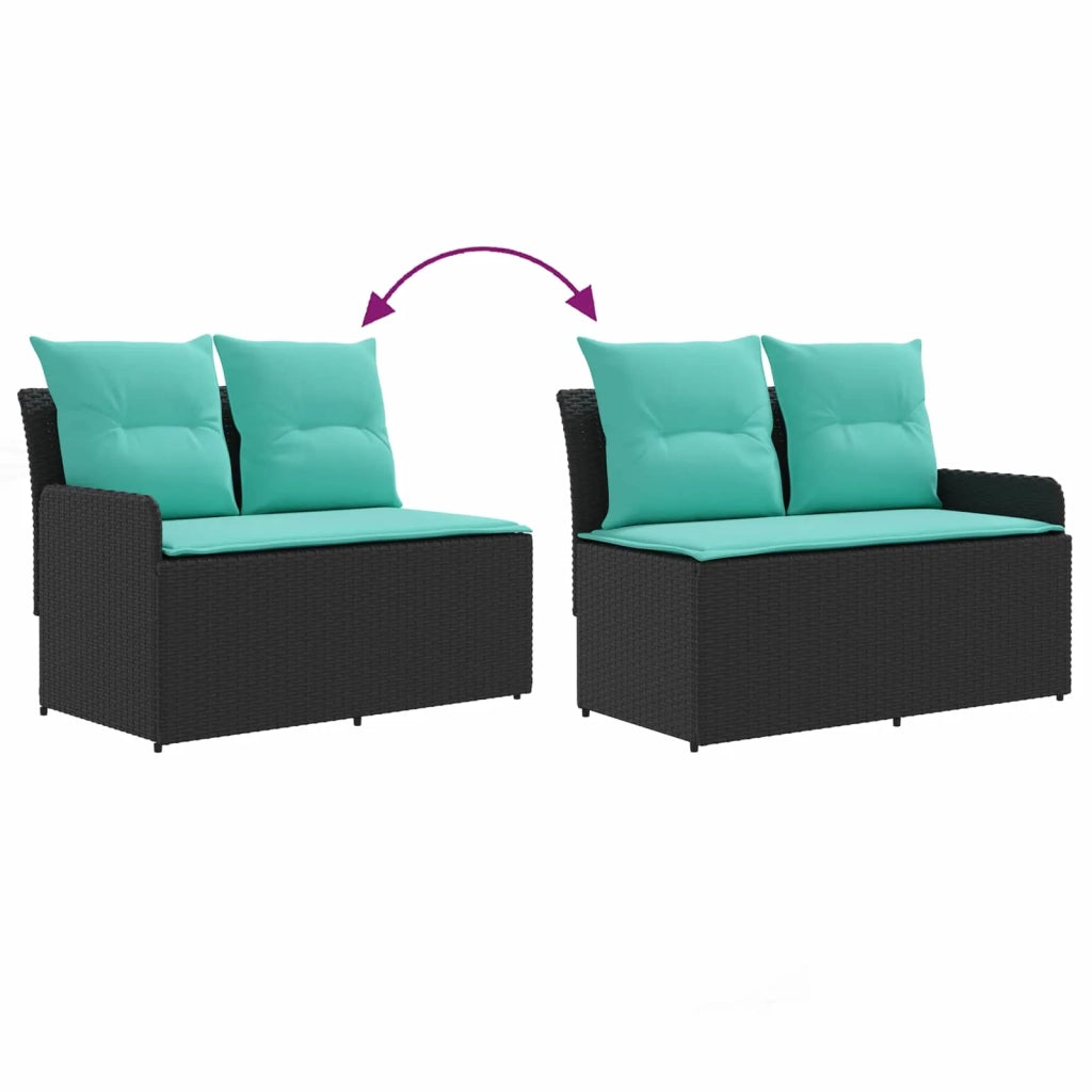 Sofa da giardino-Divano con braccioli da giardino con divano angolare 2 Pezzo 892035