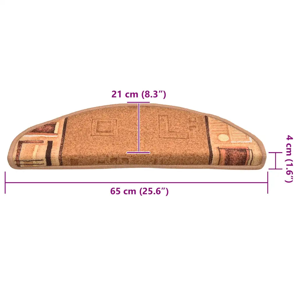 Tappetini per Scale Autoadesivi 5 pz | Gradini per Scale 65x21x4 cm Beige