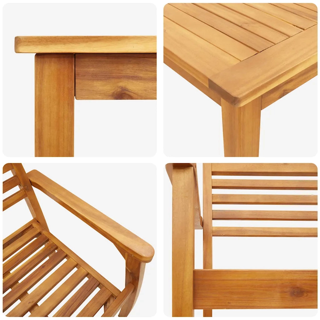 Set da Pranzo per Giardino 3 pcs Marrone 3375662