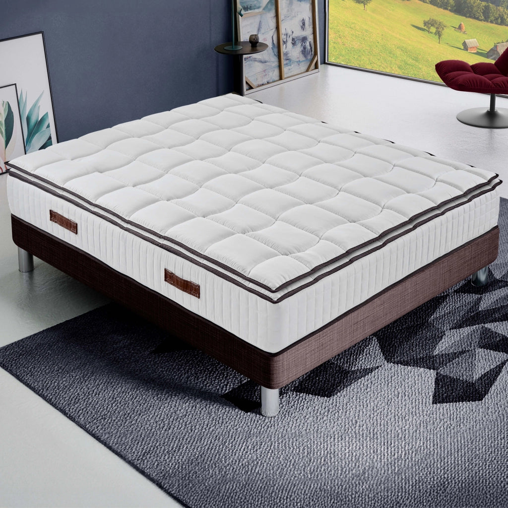 Materasso Matrimoniale 160x200 in Memory Foam - Sostenitovo Sfoderabile - con TOPPER REMOVIBILE - Lato Estate/inverno - Alto 24 cm - Ortopedico e ottimo per la schiena