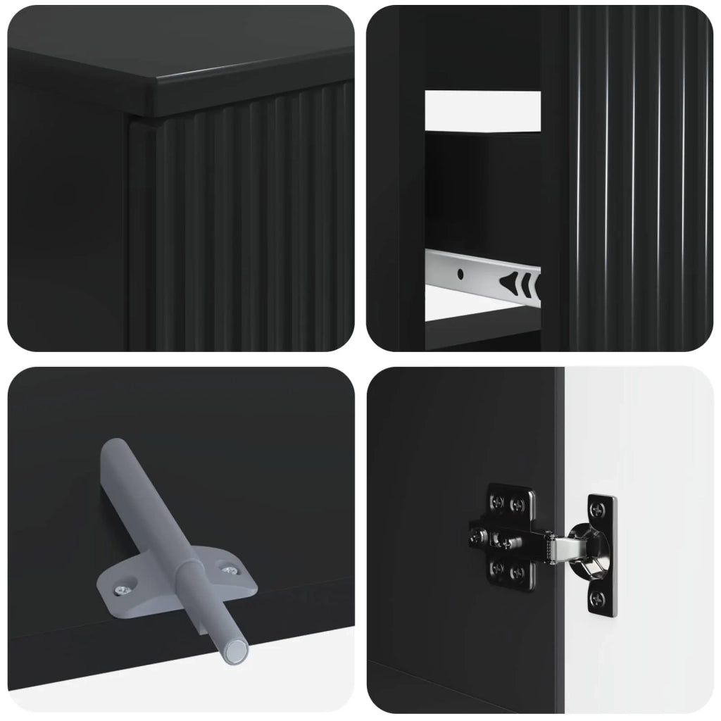 Set di Mobili da Bagno da 4 Pezzi ARNHEM Nero 3417928