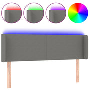 Testiera | Testata a LED Grigio Scuro 147x16x78/88 cm in Tessuto