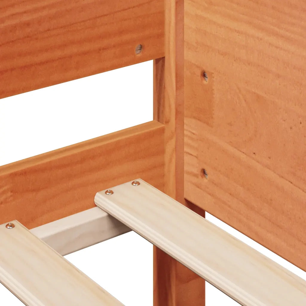 Letto singolo | Letto per adulti | Letto senza Materasso Marrone Cera 90x190 cm in Legno di Pino