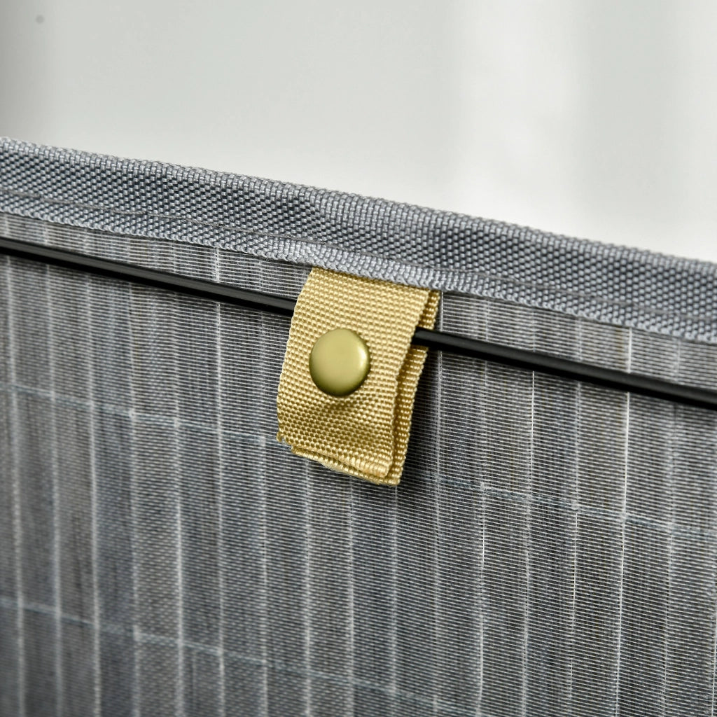 Cesto per Biancheria Sporca in Bamb¨´ 55L ¨C zephmum ¨C Grigio 38x38x57 cm