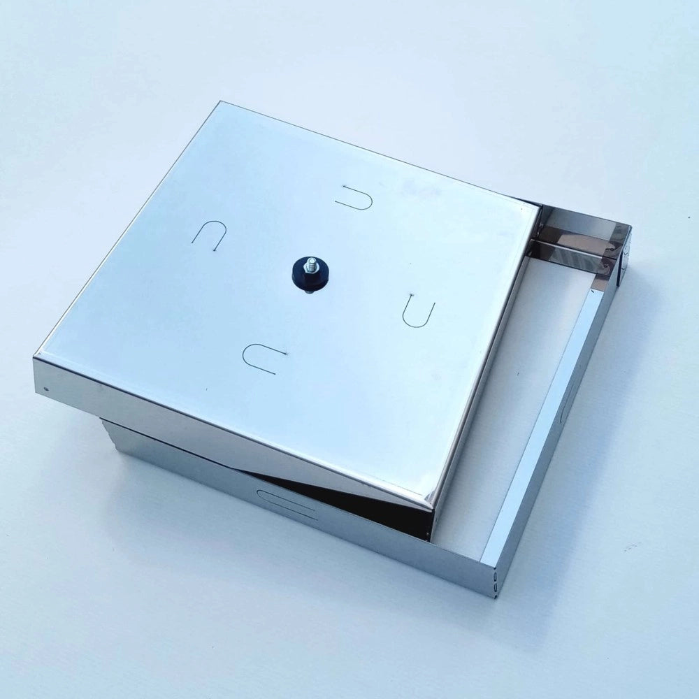 Sigillo 330 x 330 x h 50mm chiusino di acciaio inox leggero da riempimento