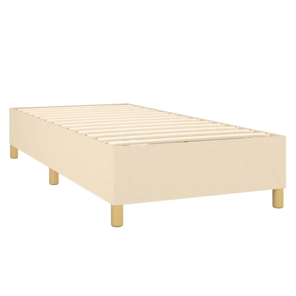 Letto a Molle con Materasso e LED Crema 100x200cm in Tessuto 3135658