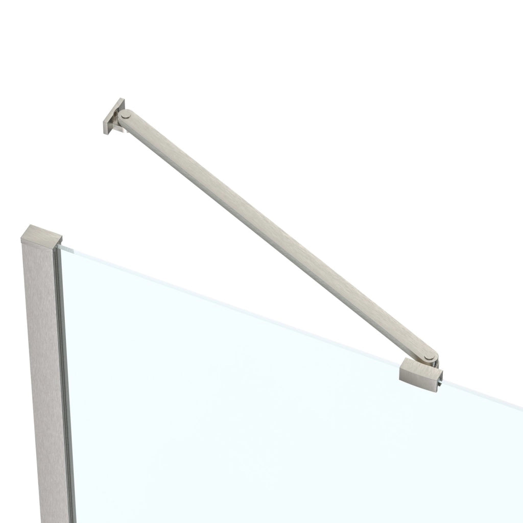 Box doccia Angolare 100x70 cm porta a soffietto + fisso H200 cm cristallo 6 mm profilo SATINATO ZAIRA