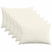 Federa 6 pcs ALMELO Crema 40 x 60 cm corduroy 914394