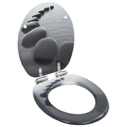 Sedile WC con coperchio in MDF con chiusura ammortizzata design pietra 02_0002898