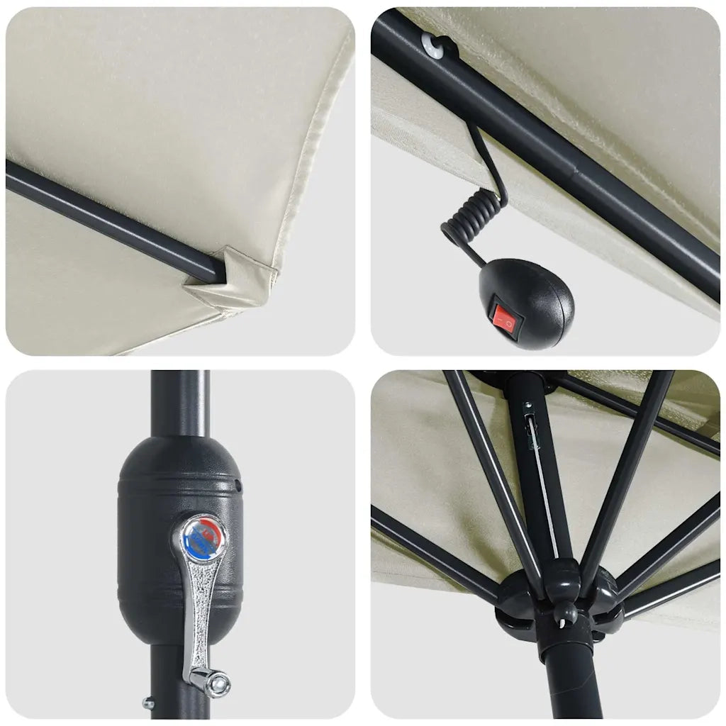 Ombrello | Parasol da giardino Sabbia 294 x 150 x 223 cm