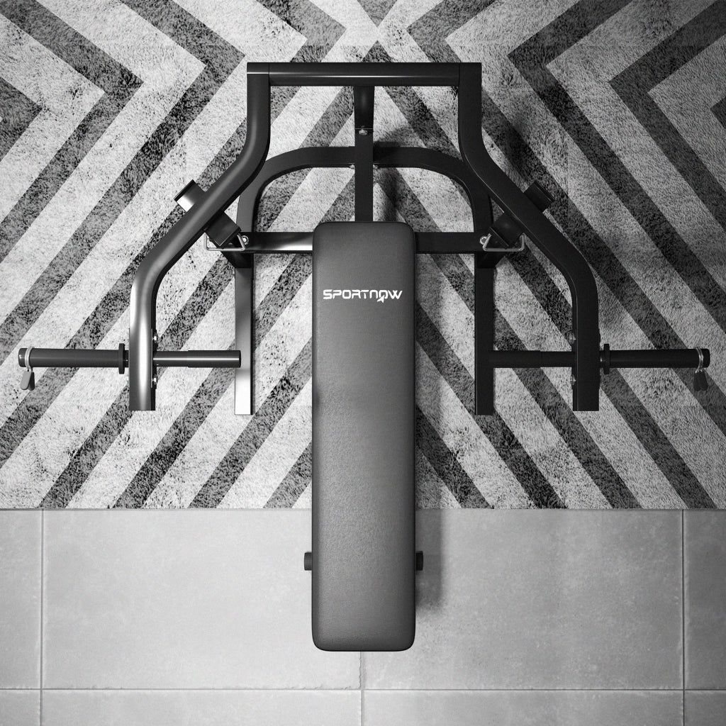Panchetta per Pectorali Regolabile in Acciaio ¨C zephmum ¨C 150x150x60-85 cm, Nero