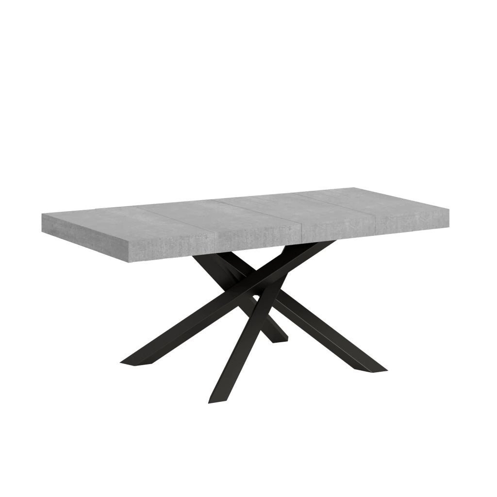 Tavolo allungabile 90x140/400 cm Volta Premium cemento telaio Antracite