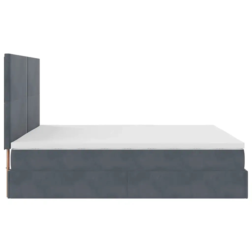 Struttura Letto Pouf con Materassi 200x200 cm Velluto 3314271