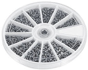 Set di viti e bulloni da autoconfezione - 600 pezzi - M1-M1.6 - Acciaio inossidabile - Assortimento viti e viti - Cassetto 8 x 1 cm