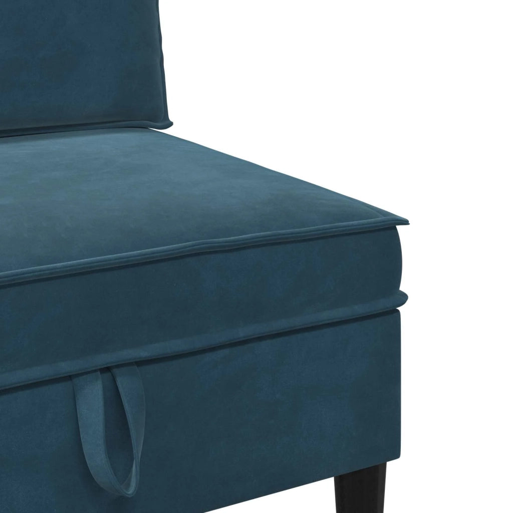 Set di mobili per il soggiorno con cuscino 4 pcs Blu Velluto 3413770