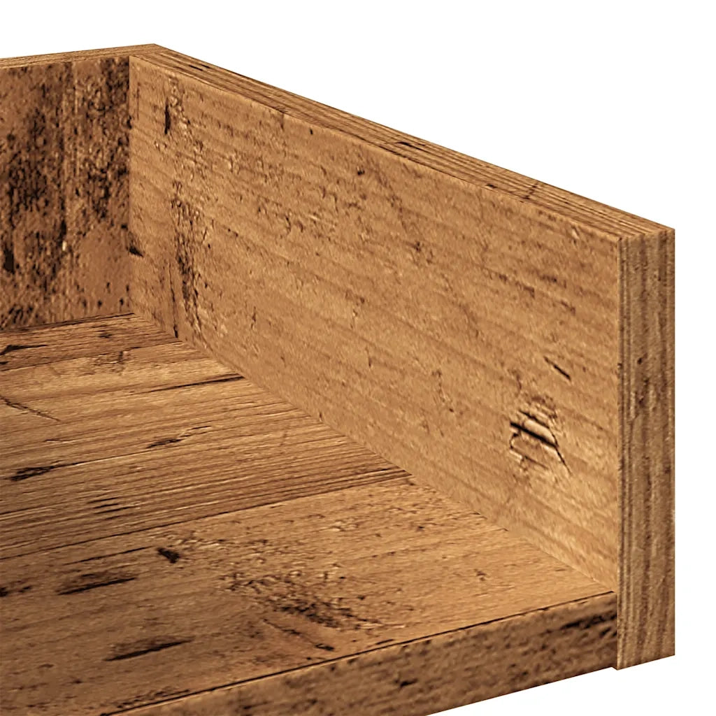 Libreria-Scaffale per Libri-Mobile di Stoccaggio Legno Antico 86x25,5x140 cm in Legno Multistrato