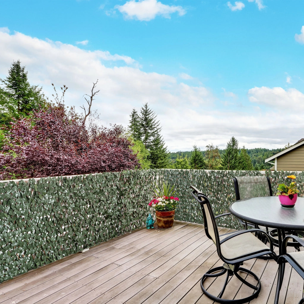 Siepe Artificiale per Balcone da 8 Pezzi ¨C Minimal ¨C Verde 200x100 cm
