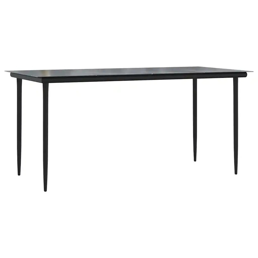 Set da Pranzo da Giardino 5 pz con Cuscini Polyrattan Vetro 3334481