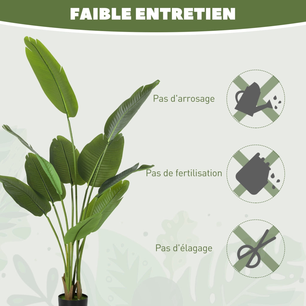 Pianta artificiale da interno 160 cm ¨C Xylo ¨C verde con vaso in plastica
