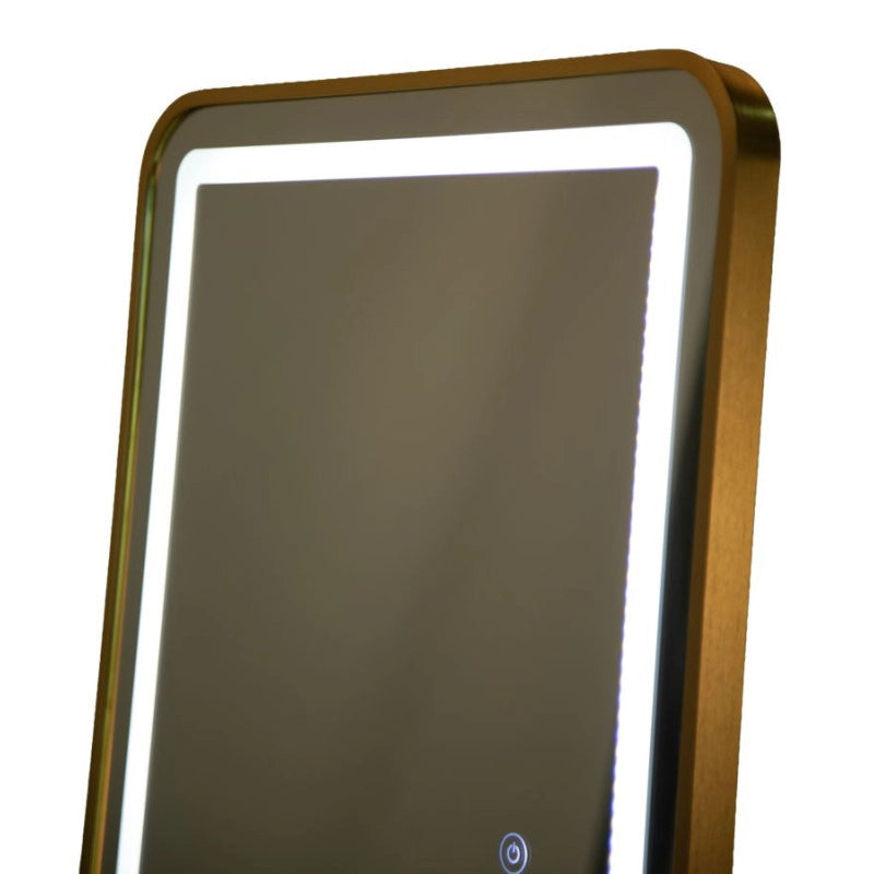 Specchio Da Terra Led Simple Rettangolare cm 50x3-38x160 (luce Con 3 Temperature Di Colore)