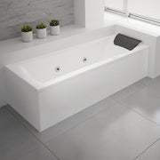 Vasca da bagno idromassaggio 180x80 a 6 JET bianco lucido con cuscino antibatterico Ypsilon