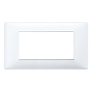 Placca classica 4 moduli serie plana vimar 14654 *** colore avorio, confezione 1
