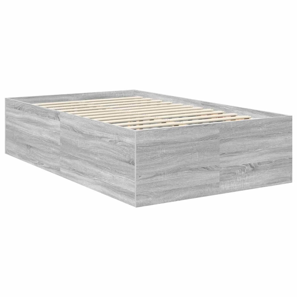 Struttura del letto con testiera Grigio Sonoma 120 x 190 cm