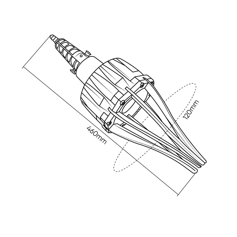 Utensile pneumatico per montaggio cuffie semiasse 8 bar Divaricatore con ganasce espandibili fino a 120 mm per giunti omocinetici uso professionale