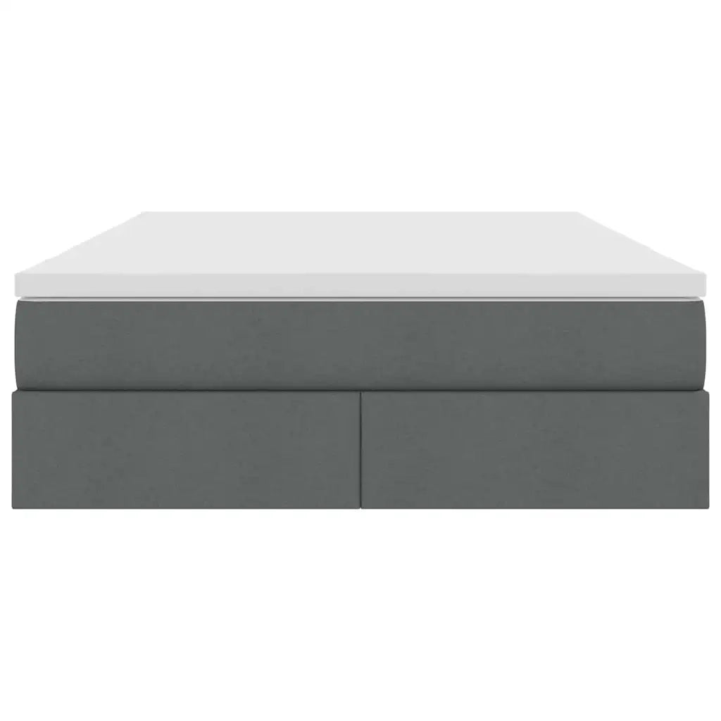 Letto con contenitore e materasso Grigio scuro 140 x 190 cm 3370225