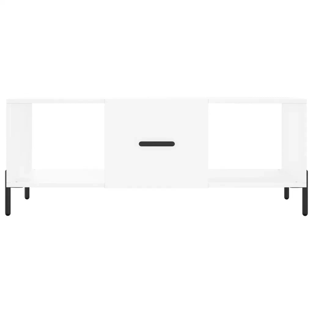 Tavolino da Salotto Bianco 102x50x40 cm in Legno Multistrato 829308