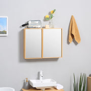 ARMADIO SPECCHIERA DA BAGNO 65,2x14x50 cm Bambù Naturale