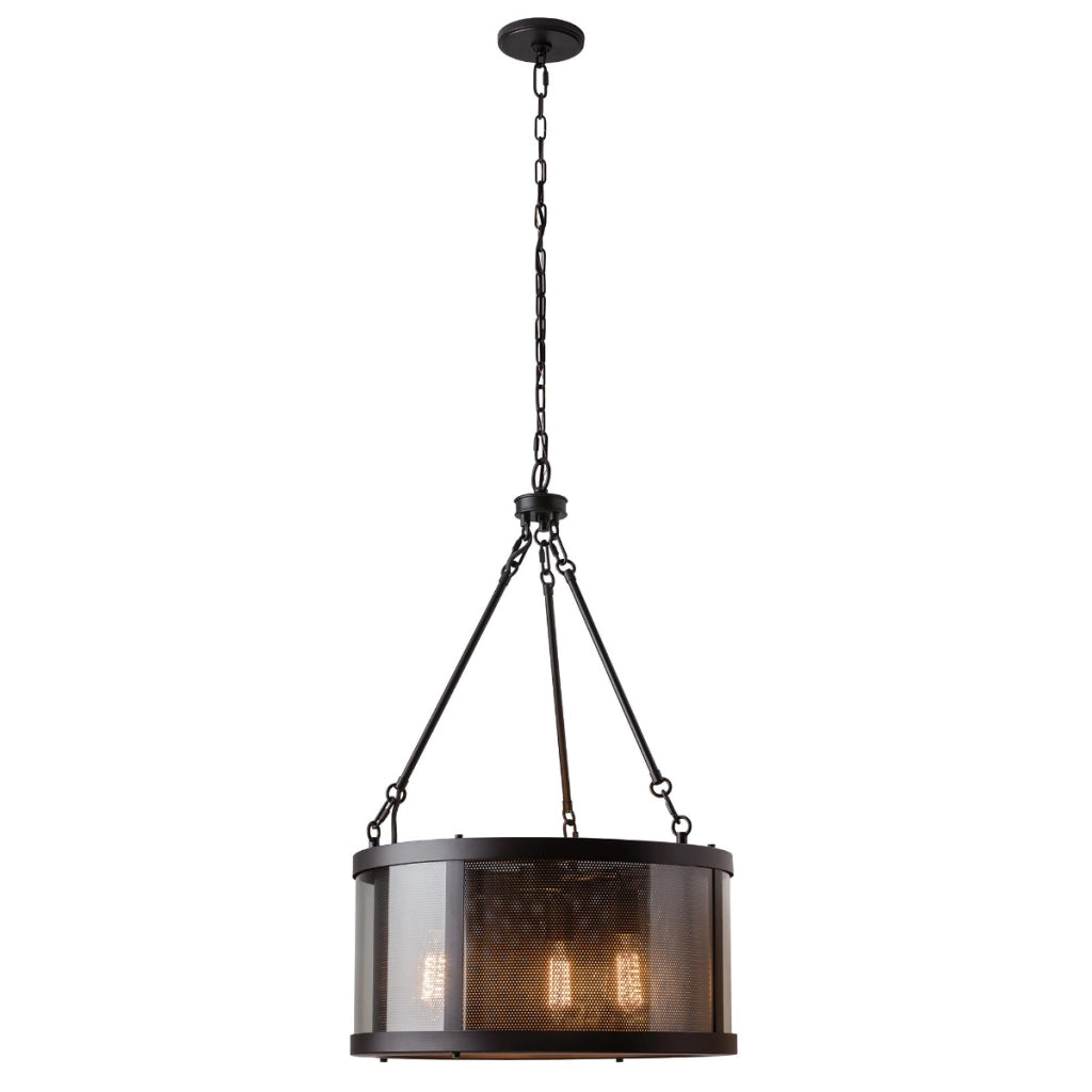 Lampada a sospensione Feiss Bluffton bronzo 3xE27 Ø50,8cm