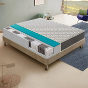 Materasso Singolo 100x200 Molle insacchettate e Memory Foam - Altezza 30 - 4 cm memory Foam