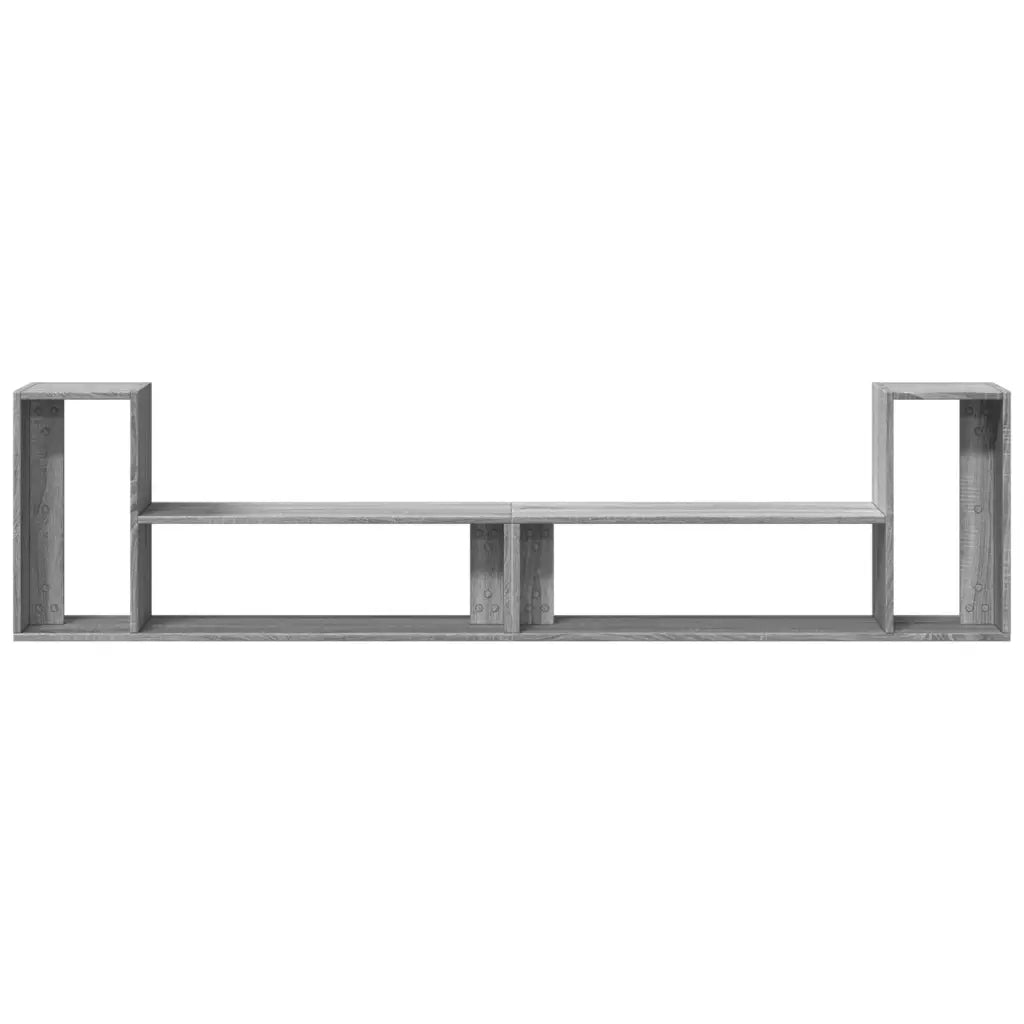 Mobili TV 2 pz-Credenza per TV Grigio Sonoma 100x30x50 cm in Legno Multistrato