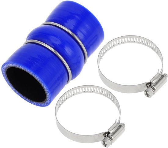 Slang in Silicone - Diametro Interno 40 mm - Lunghezza 76 mm - Slang in Gomma - Resistenza Alta Temperatura - Tessuto Tessuto a Doppia Trama - Colore Blu - Slang in Gomma