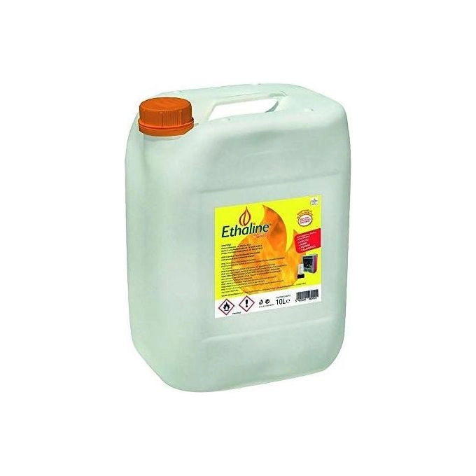 Ethaline bioetanolo ETH-10L Bioetanolo Liquido 10 Litri Puro  96% Vol Senza Fumo e Odore colore Nero
