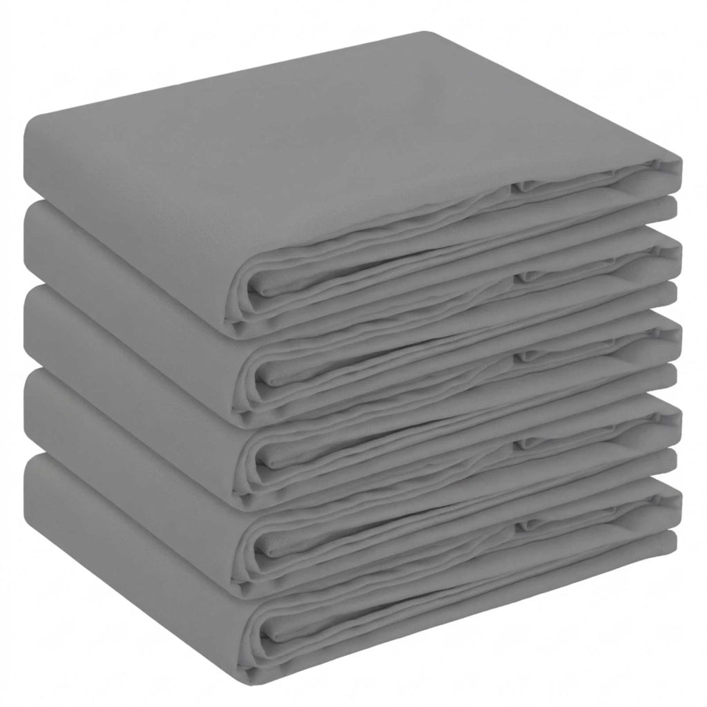 Tovaglia da Tavolo 5 pz Grigio Chiaro 110 x 140 cm Poliestere 42040185
