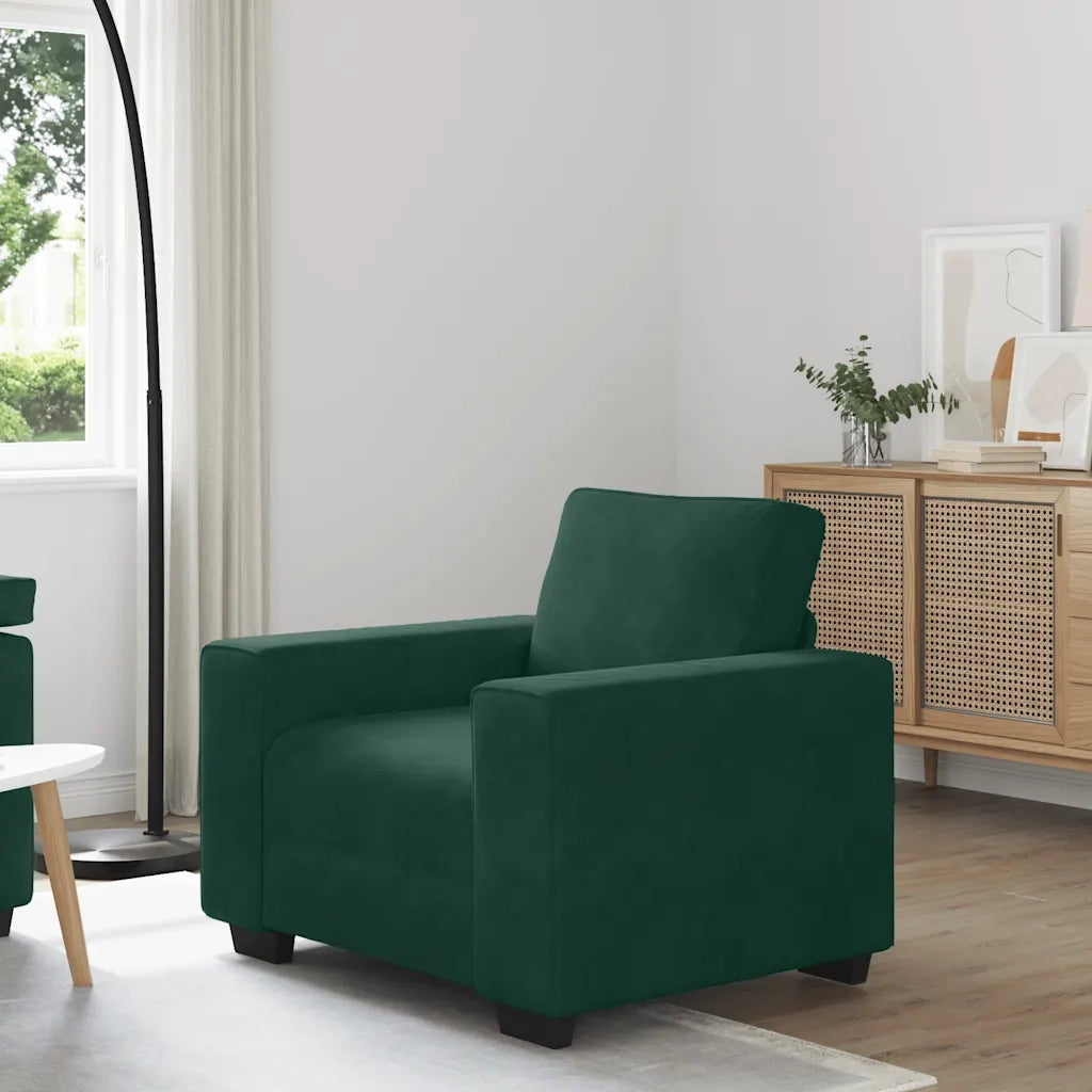 Divano Sedia Verde Scuro 100x77x82 cm Velluto 4105249