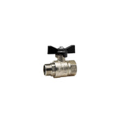 Valvola a sfera con farfalla 1/2" MF farfalla nera