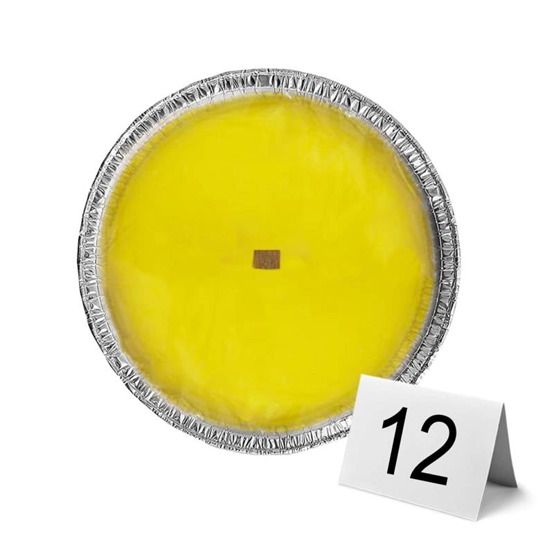 MAURY'S SET 12 CANDELE ALLA CITRONELLA BASE IN ALLUMINIO STOPPINO IN FIBRA DI LEGNO PRESSATO 16,5 CM