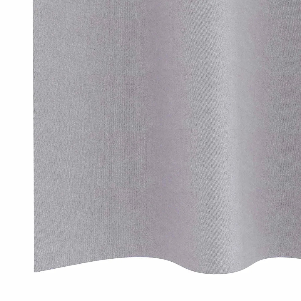 Tende Oscuranti | Tende Blackout con Anelli 2 pz Grigio Metallico 245 x 140 cm