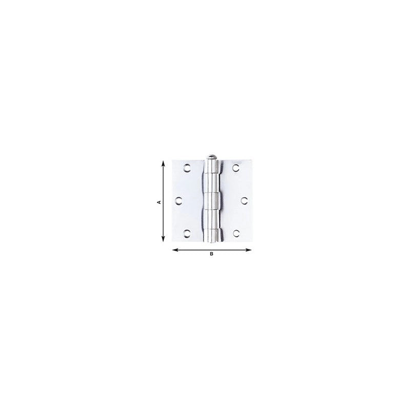 CERNIERA INOX EXTRA PESANTI 75x75 mm - 10 pezzi