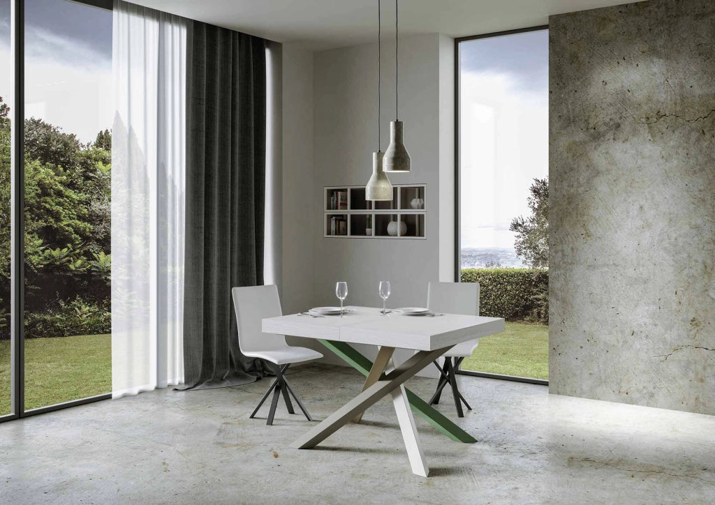 Tavolo allungabile 90x140/244 cm Volta Premium Bianco Frassino telaio 4/A