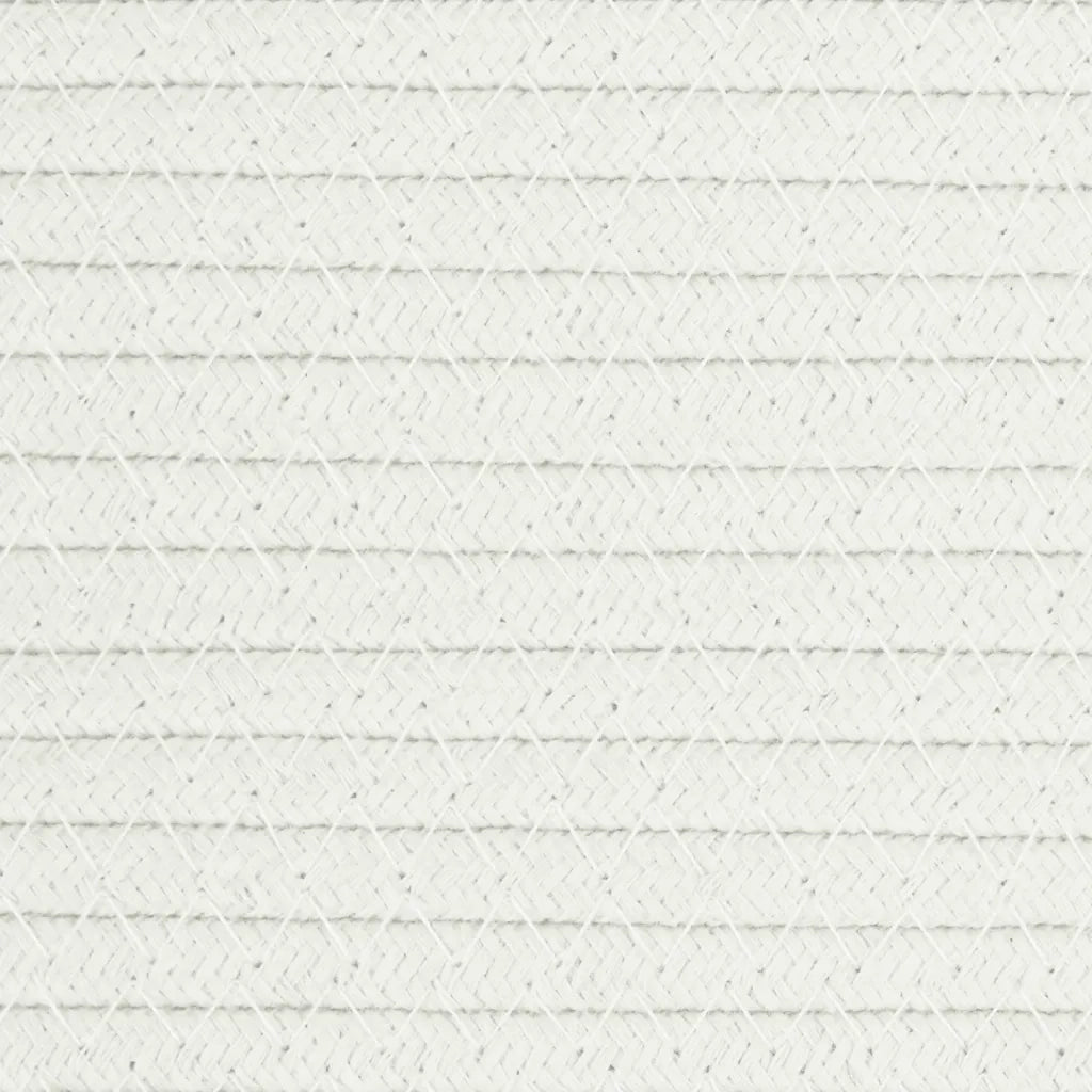 Cestino Portaoggetti Beige e Bianco Ø43x38 cm in Cotone 358487